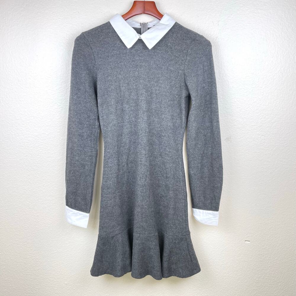 Womens Dress Sz M Preppy Wednesday Dark Academia Cosplay Long Sleeve Collared